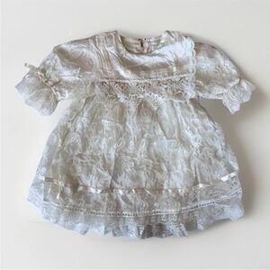 Gunne Sax Jessica McClintock Ivory Lace Prairie Victorian Cottagecore Dress 2T